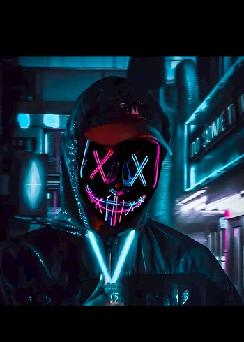 Neon Işıklı Yüz Maskesi - Görsel 3