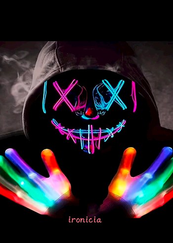 Neon Işıklı Yüz Maskesi - Görsel 5