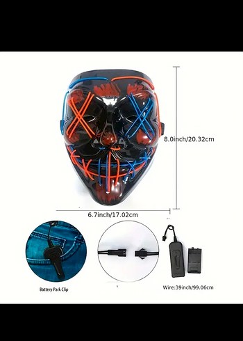 Neon Işıklı Yüz Maskesi - Görsel 10