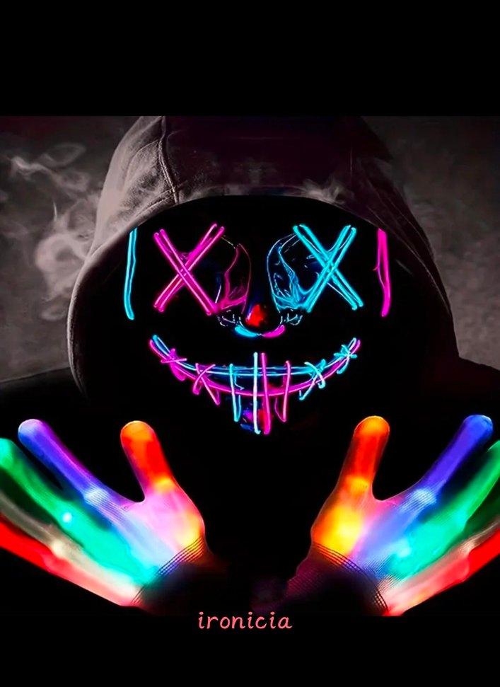 Neon Işıklı Yüz Maskesi - Görsel 5