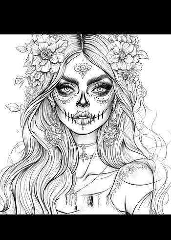 Skull Woman - Görsel 5