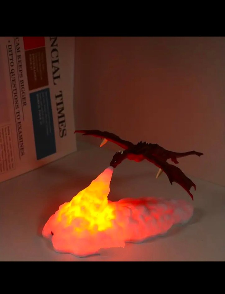Kızıl Ejderha Aksiyon Figürü ve Alev Efekti - Görsel 2