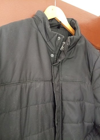 Siyah Erkek Uzun Kollu Fermuarlı Mont - Görsel 2