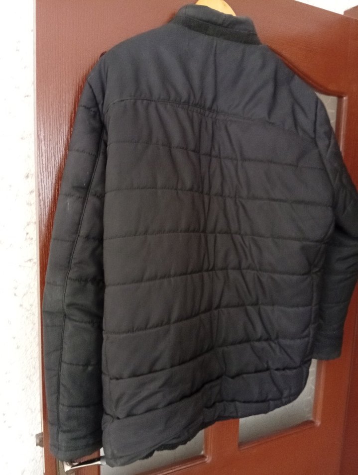 Siyah Erkek Uzun Kollu Fermuarlı Mont - Görsel 5