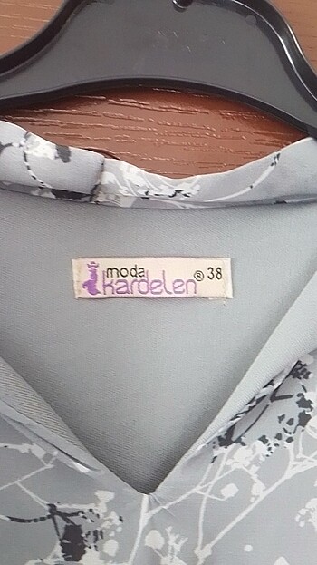 38 Beden gri Renk Elbise 