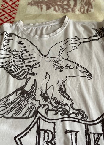 Gri Baskılı Kısa Kollu Pamuklu Tişört - Görsel 3