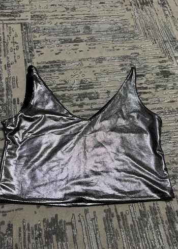 Gri Deri V Yaka Büstiyer - Görsel 3