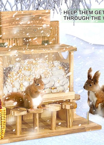 Çam ağacından sincap yem evi - Görsel 3