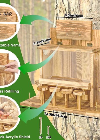 Çam ağacından sincap yem evi - Görsel 8