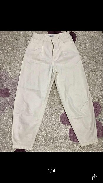 zara mumlu slouchy pantolon