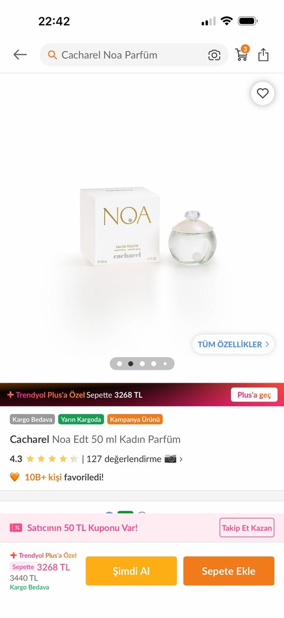 Cacharel noa  Kadın Parfüm 50 ml - Görsel 4