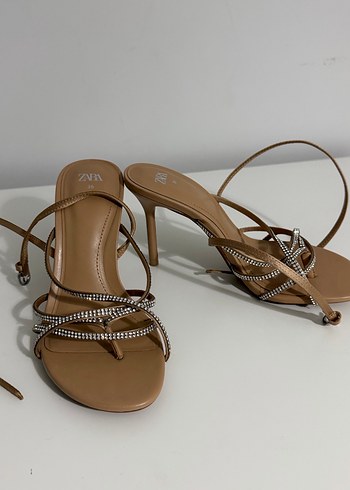 Zara Taşlı Topuklu Kadın Ayakkabı - Görsel 7