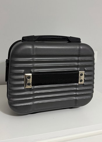 Cap polos Gri Fermuarlı kucuk Valiz - Görsel 6