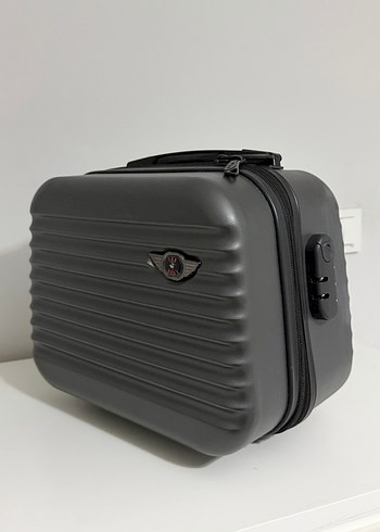Cap polos Gri Fermuarlı kucuk Valiz - Görsel 11