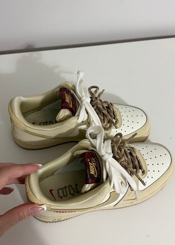 Nike Airforce Bej Kadın Spor Ayakkabı - Görsel 14