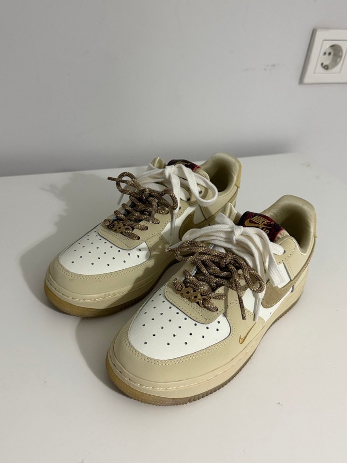 Nike Airforce Bej Kadın Spor Ayakkabı - Görsel 3