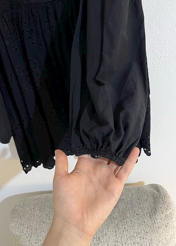 Siyah Nakışlı Gotik tunik - Görsel 4