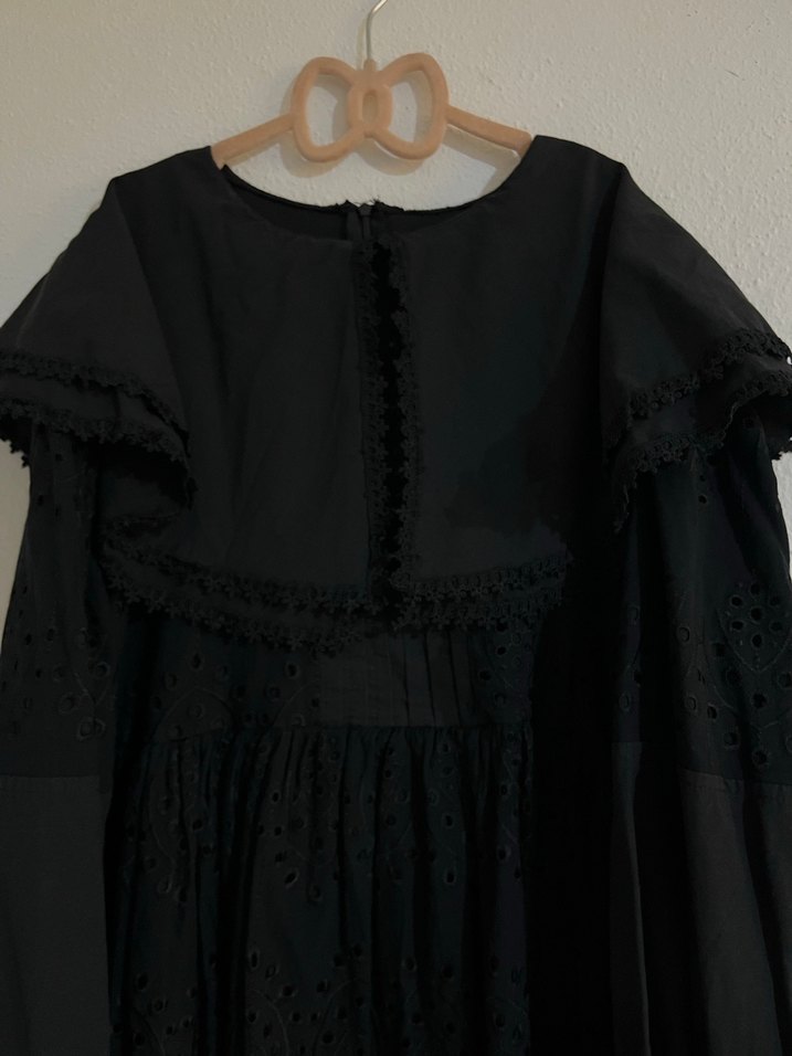 Siyah Nakışlı Gotik tunik - Görsel 2