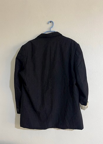 Düğmeli Koyu Gri Kadın Blazer Ceket - Görsel 2