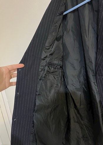 Düğmeli Koyu Gri Kadın Blazer Ceket - Görsel 4