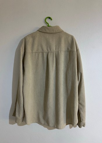 Bej Kadın Keten Düğmeli Uzun Kollu Gömlek - Görsel 5