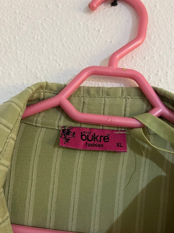 Düğmeli Kadın Keten Gömlek - Görsel 3