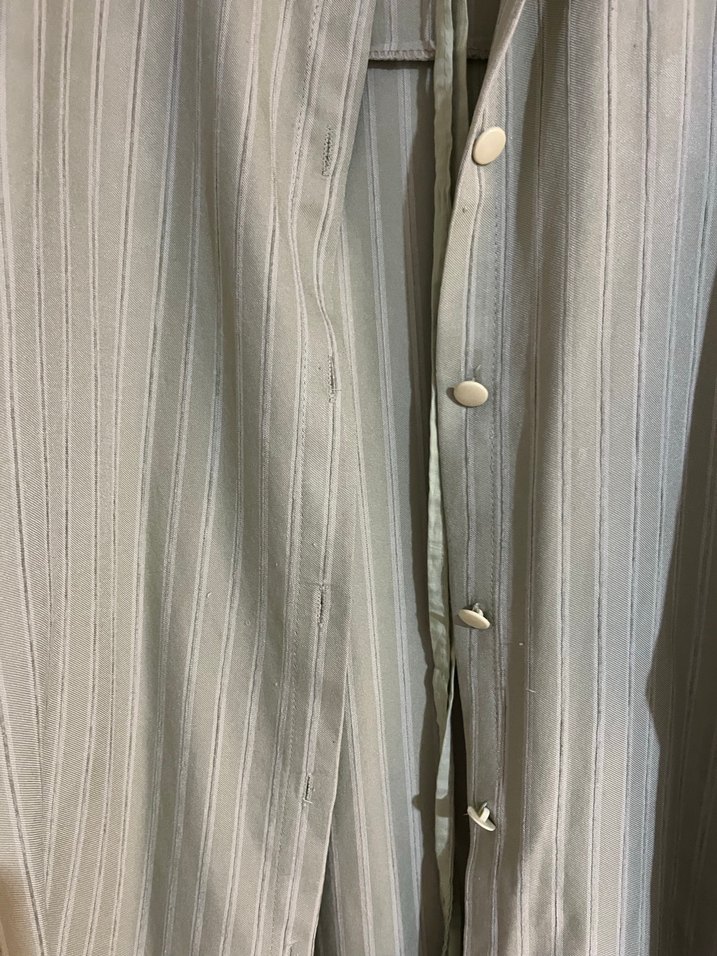 Düğmeli Kadın Keten Gömlek - Görsel 2