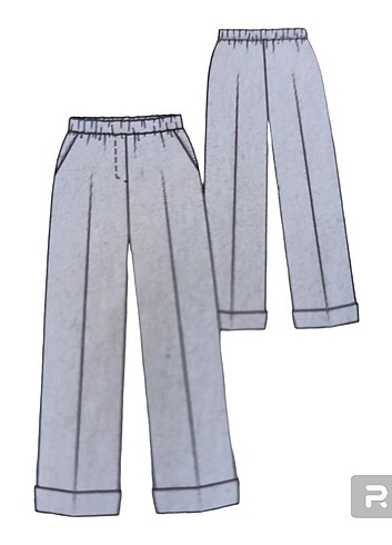38 Beden Marlene Dietrich Pantolon Kalıp (Bd 36-44)