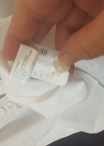 Kadın Beyaz Kısa Kollu Gömlek - Görsel 7