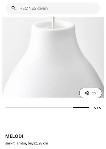 İkea Melodi Modern Sarkıt Lamba Abajuru - Görsel 7