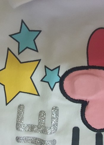 Kız Çocuk Beyaz Işıklı Uzun Kollu Tişört - Görsel 5