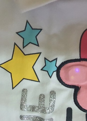 Kız Çocuk Beyaz Işıklı Uzun Kollu Tişört - Görsel 6