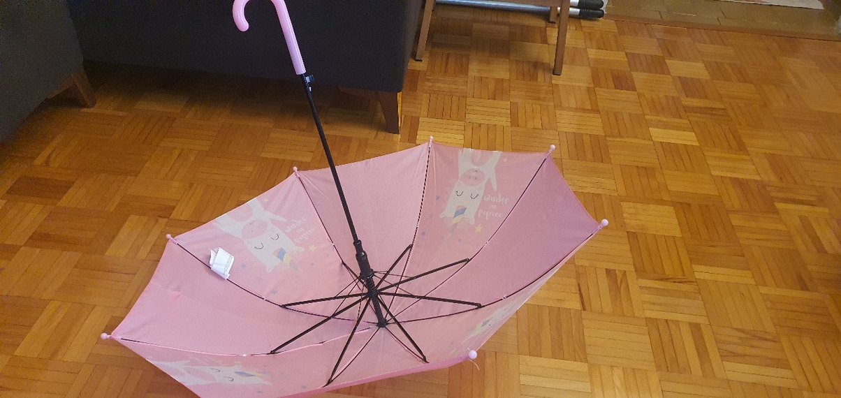 Pembe Unicorn Desenli Kız Şemsiye - Görsel 3