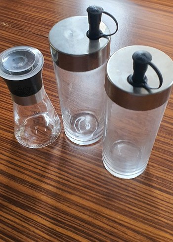 Paslanmaz Kapaklı Cam Baharatlık Seti - Görsel 6