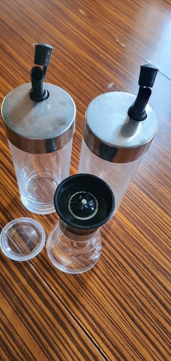 Paslanmaz Kapaklı Cam Baharatlık Seti - Görsel 4