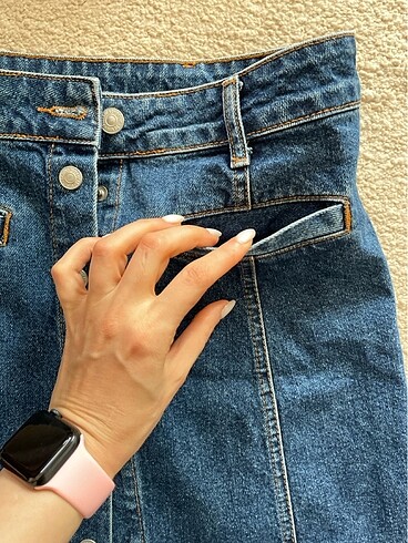 28 Beden mavi Renk Kadın kot etek