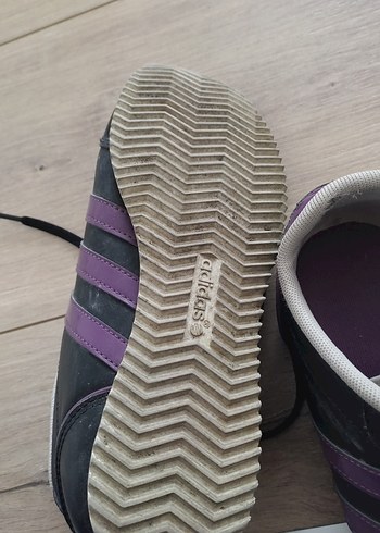 36 Beden mor Renk Mor Siyah Bağcıklı Kadın Spor Ayakkabı