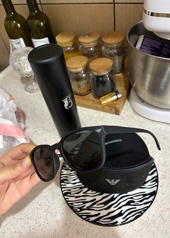 Siyah Fermuarlı Biker erkek Gözlük - Görsel 3