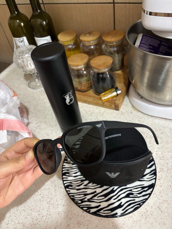 Siyah Fermuarlı Biker erkek Gözlük - Görsel 3