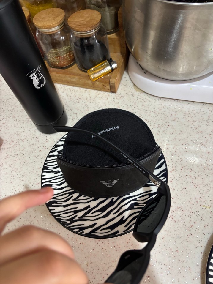 Siyah Fermuarlı Biker erkek Gözlük - Görsel 4