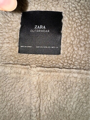 xs Beden camel Renk Zara Peluş Mont