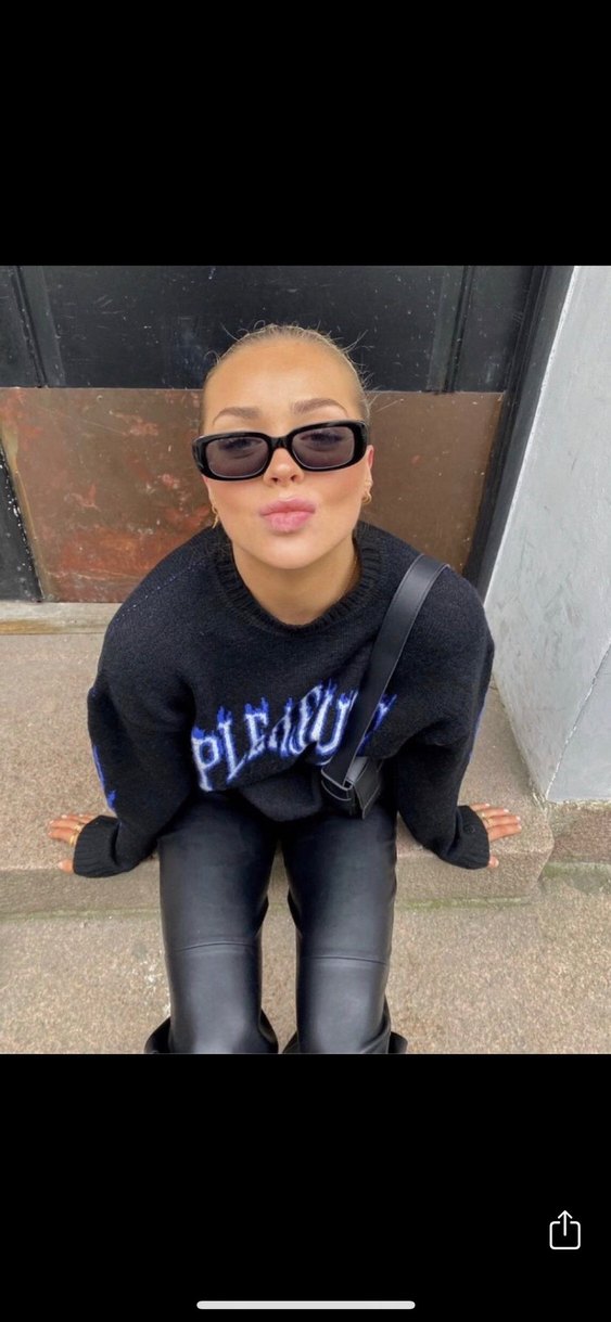 Şeffaf mavi Kadın Güneş Gözlüğü - Görsel 2