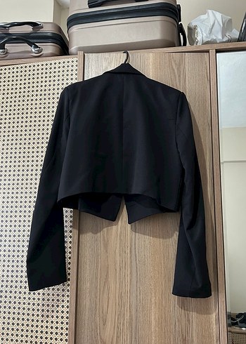 Trendyol & Milla Düğmeli Siyah Kadın Mini Blazer