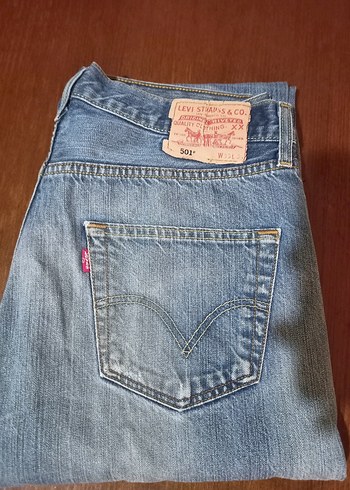 Levis 501 Acik Mavi Denim Jean