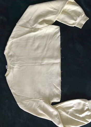 Yağ Sarısı Baskılı Uzun Kollu Kadın Sweatshirt - Görsel 3