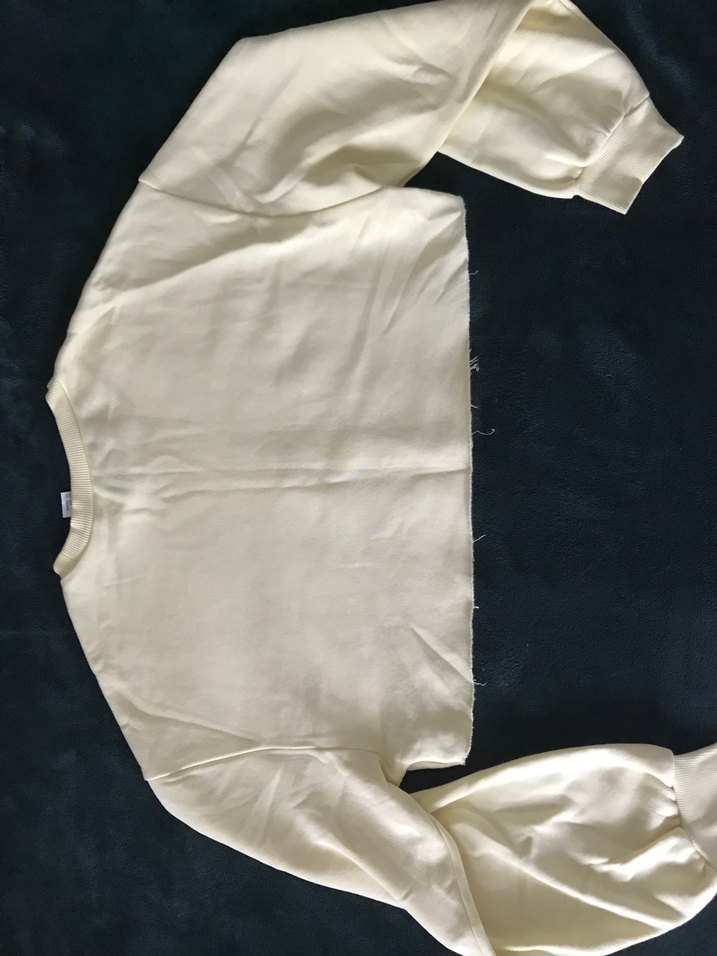 Yağ Sarısı Baskılı Uzun Kollu Kadın Sweatshirt - Görsel 3