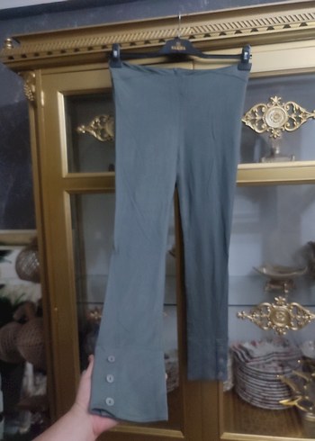 Roman Marka Düğmeli Gri Dar Kesim Kadın Kot Pantolon