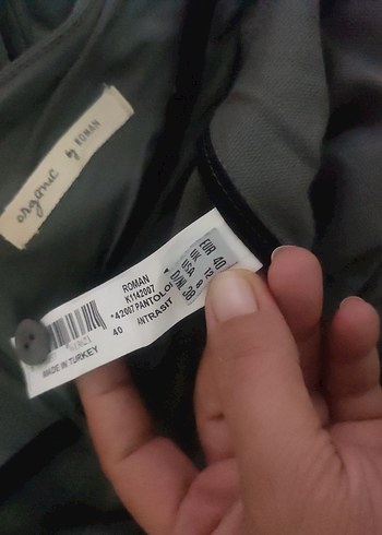 l Beden gri Renk Düğmeli Gri Dar Kesim Kadın Kot Pantolon