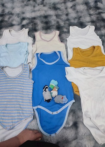 Mavi Erkek Bebek Kolsuz Body