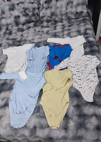 Mavi Bebek Kısa Kollu Pamuklu Body